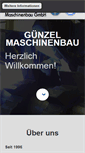 Mobile Screenshot of guenzel-maschinenbau.de